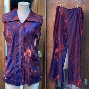 1960s African “Tie dye style” pant suit
